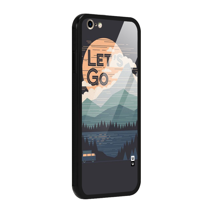 Abstract Travel Glass Back Case for iPhone 6 Plus 6S Plus