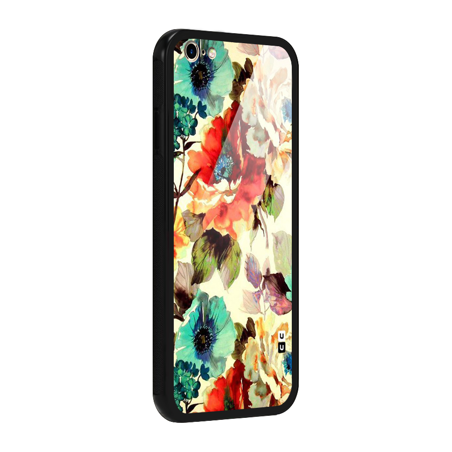 Artsy Bloom Flower Glass Back Case for iPhone 6 Plus 6S Plus
