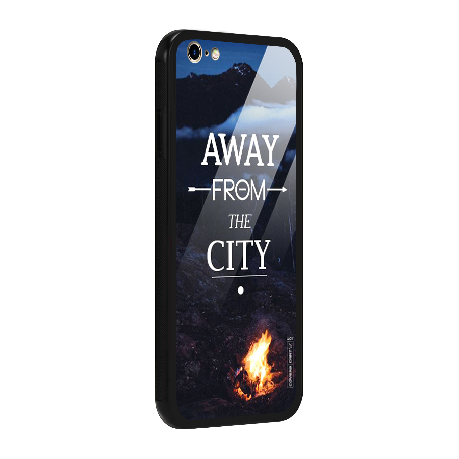 Away From City Glass Back Case for iPhone 6 Plus 6S Plus