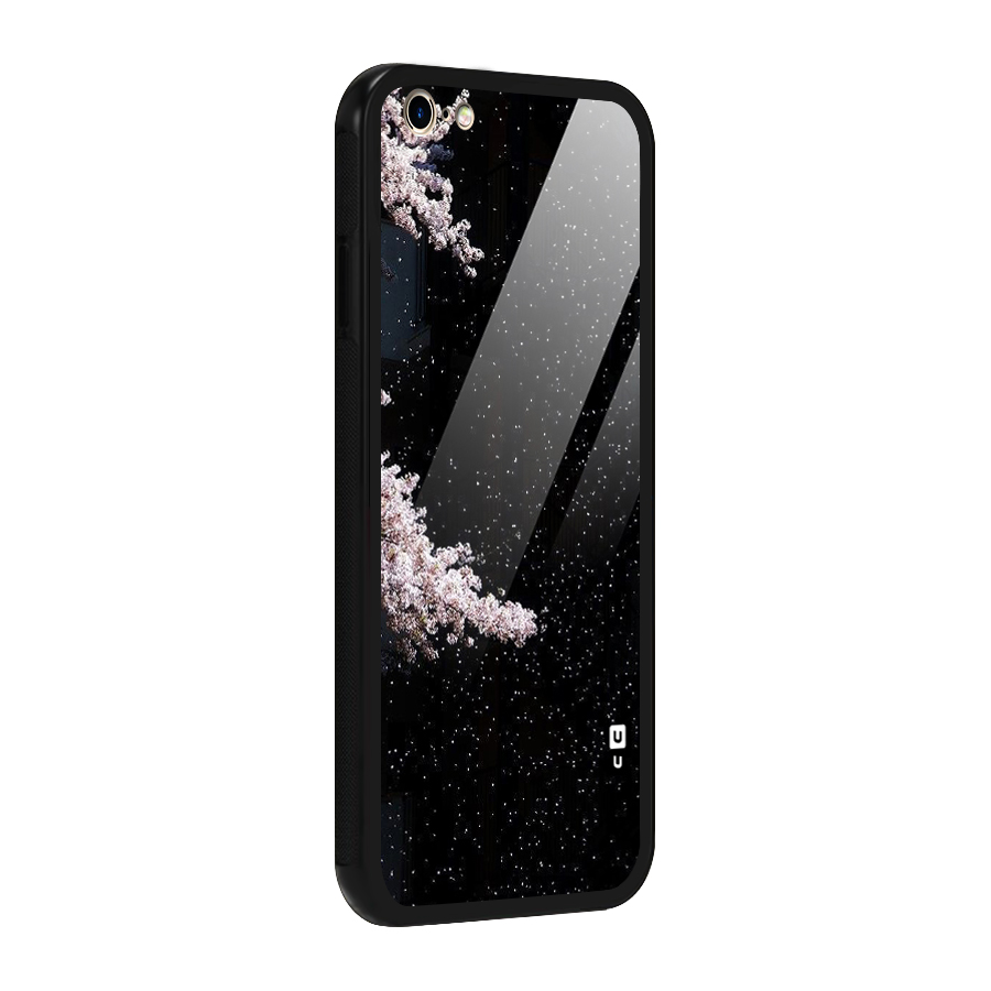 Beautiful Night Sky Flowers Glass Back Case for iPhone 6 Plus 6S Plus