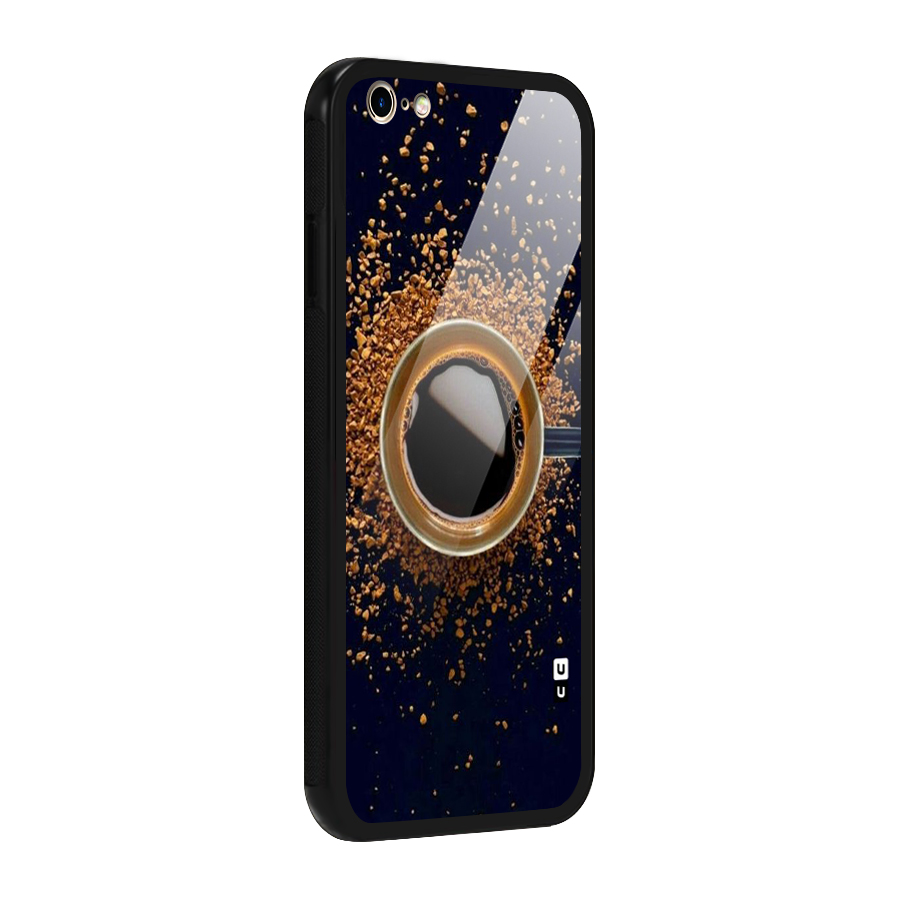 Black Coffee Glass Back Case for iPhone 6 Plus 6S Plus