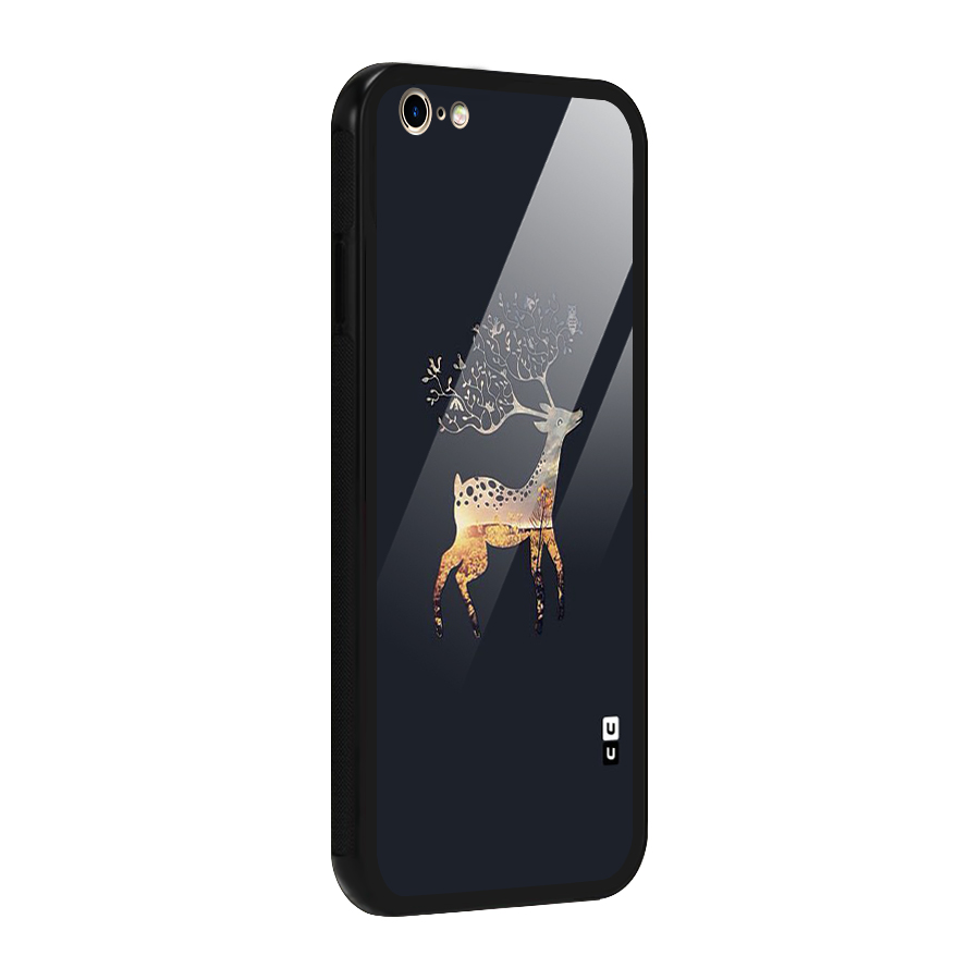 Black Deer Glass Back Case for iPhone 6 Plus 6S Plus