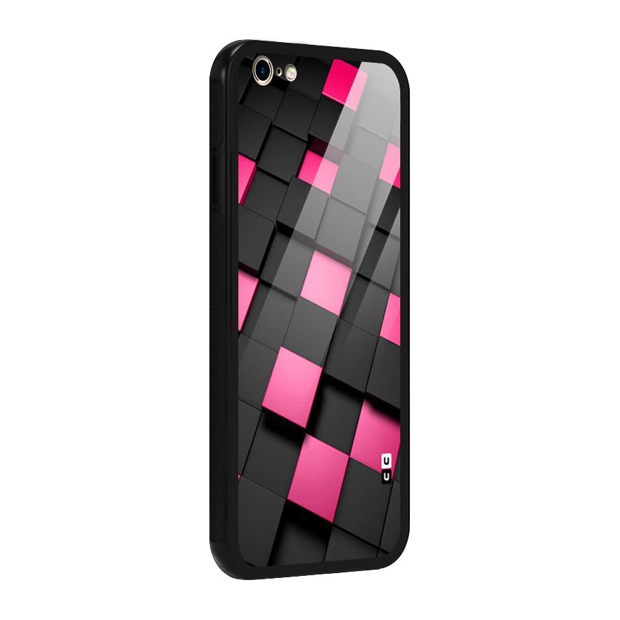 Blocks Diagonal Glass Back Case for iPhone 6 Plus 6S Plus
