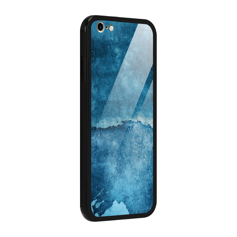 Blue Paint Wall Glass Back Case for iPhone 6 Plus 6S Plus