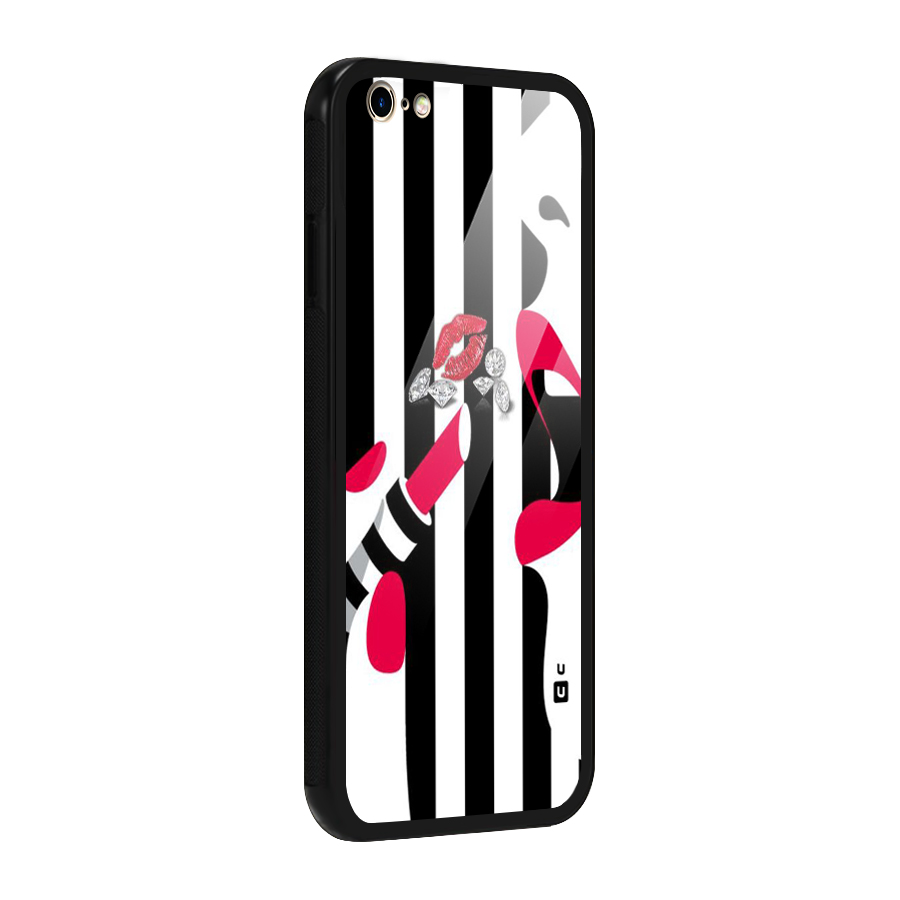 Bold Woman Glass Back Case for iPhone 6 Plus 6S Plus