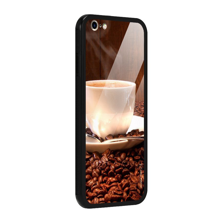 Caffeine Beans Glass Back Case for iPhone 6 Plus 6S Plus
