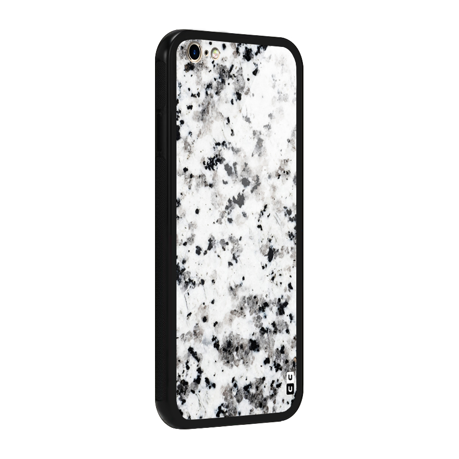 Charcoal Spots Marble Glass Back Case for iPhone 6 Plus 6S Plus