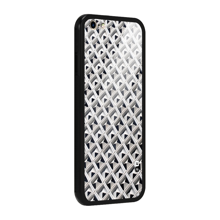 Check White Design Glass Back Case for iPhone 6 Plus 6S Plus