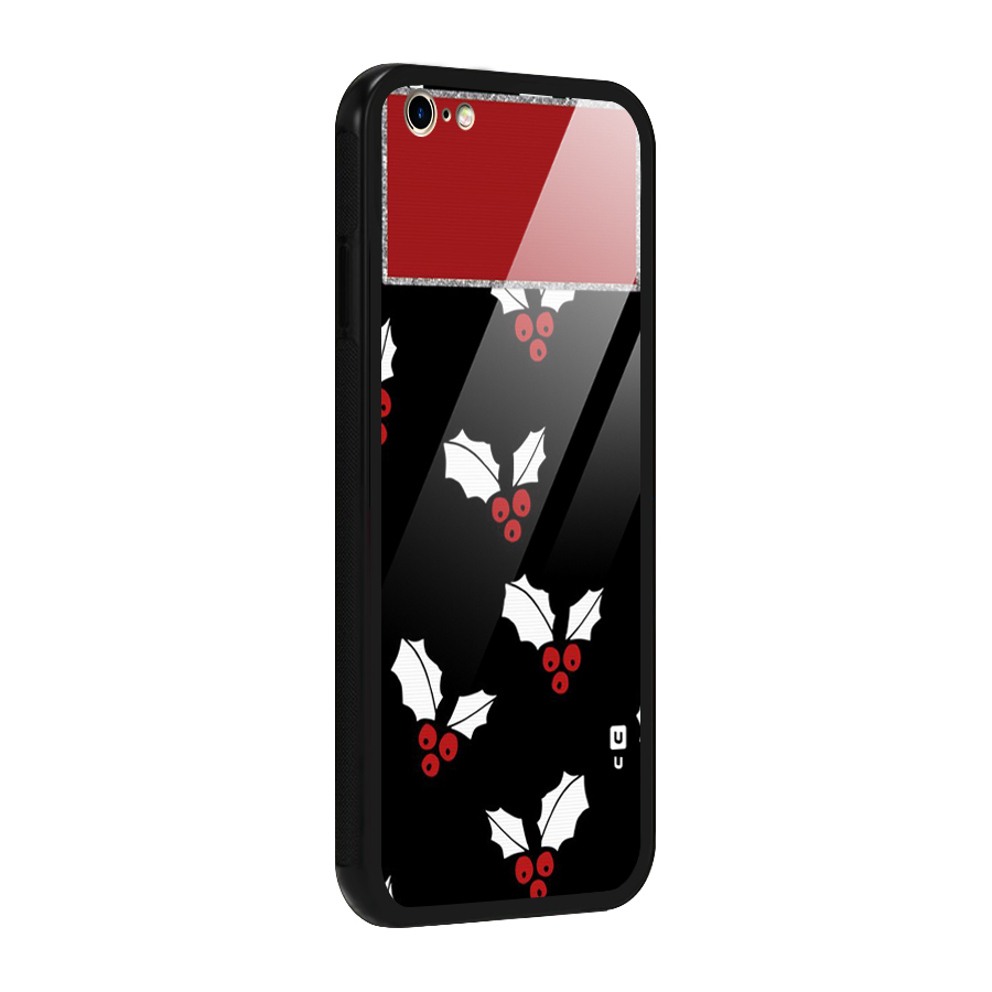 Cherry Leaf Design Glass Back Case for iPhone 6 Plus 6S Plus