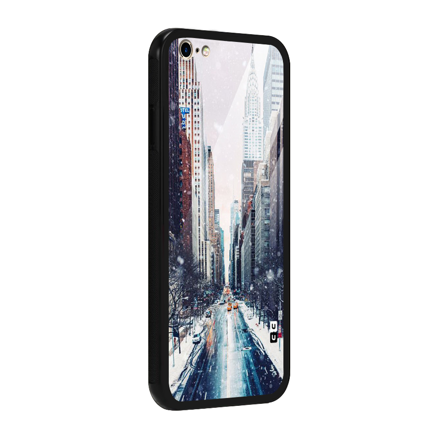 City Snow Glass Back Case for iPhone 6 Plus 6S Plus