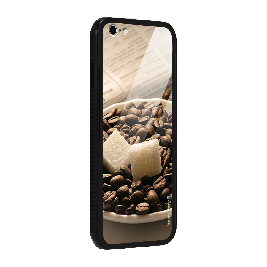 Coffee And Sugar Cubes Glass Back Case for iPhone 6 Plus 6S Plus