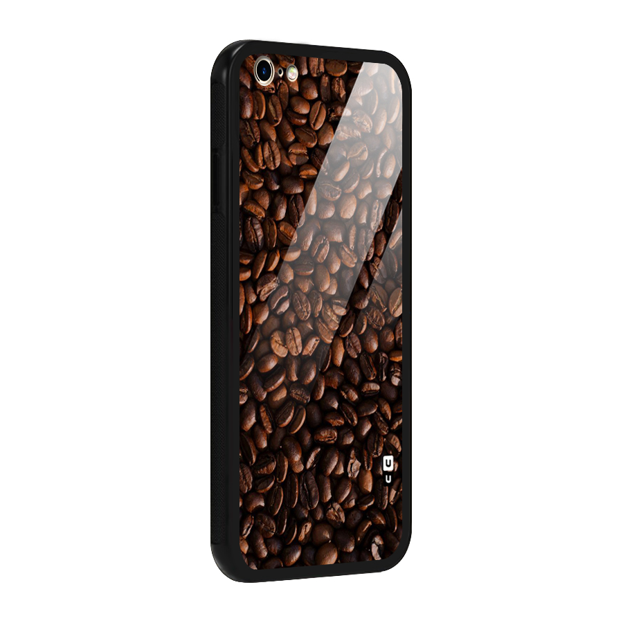 Coffee Beans Scattered Glass Back Case for iPhone 6 Plus 6S Plus