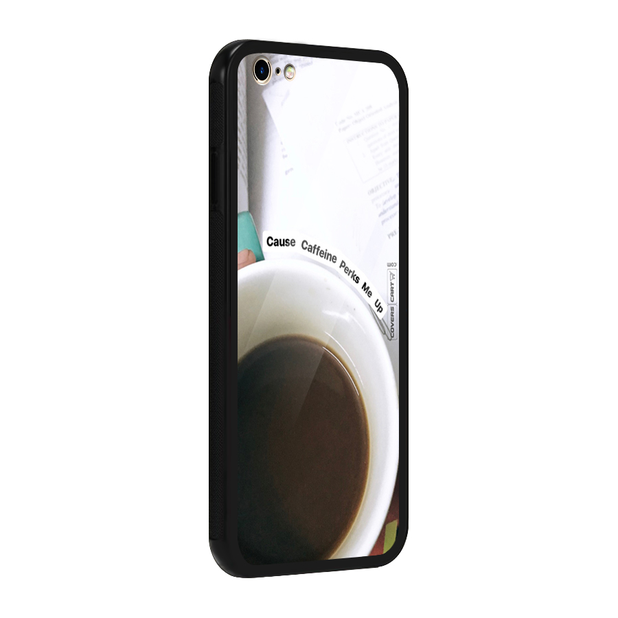 Coffee Perks Glass Back Case for iPhone 6 Plus 6S Plus