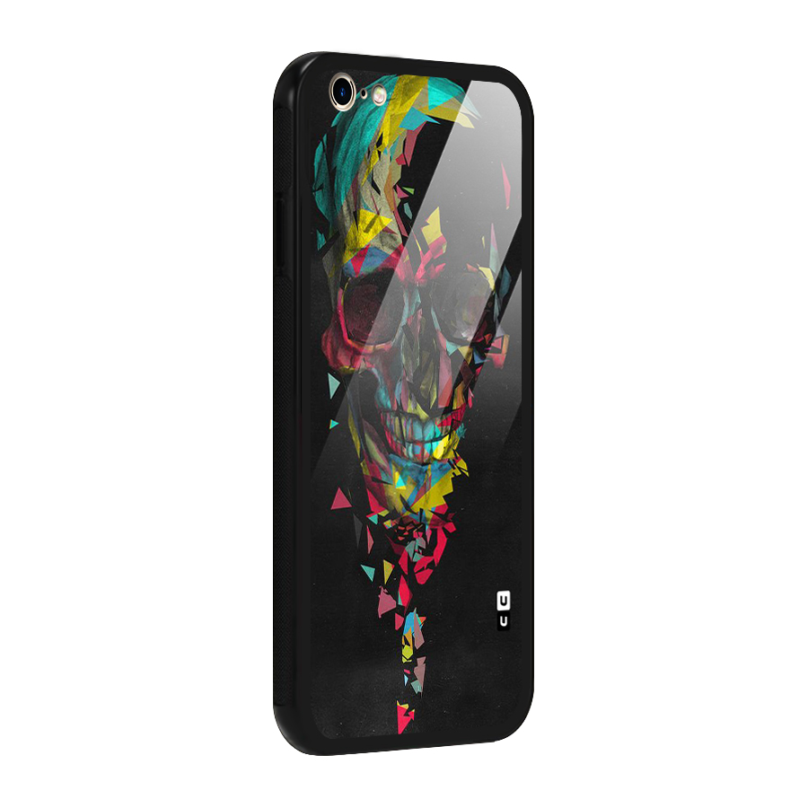 Colored Skull Shred Glass Back Case for iPhone 6 Plus 6S Plus