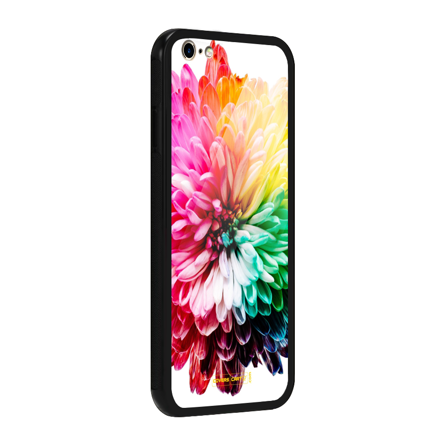 Colorful Flower Glass Back Case for iPhone 6 Plus 6S Plus