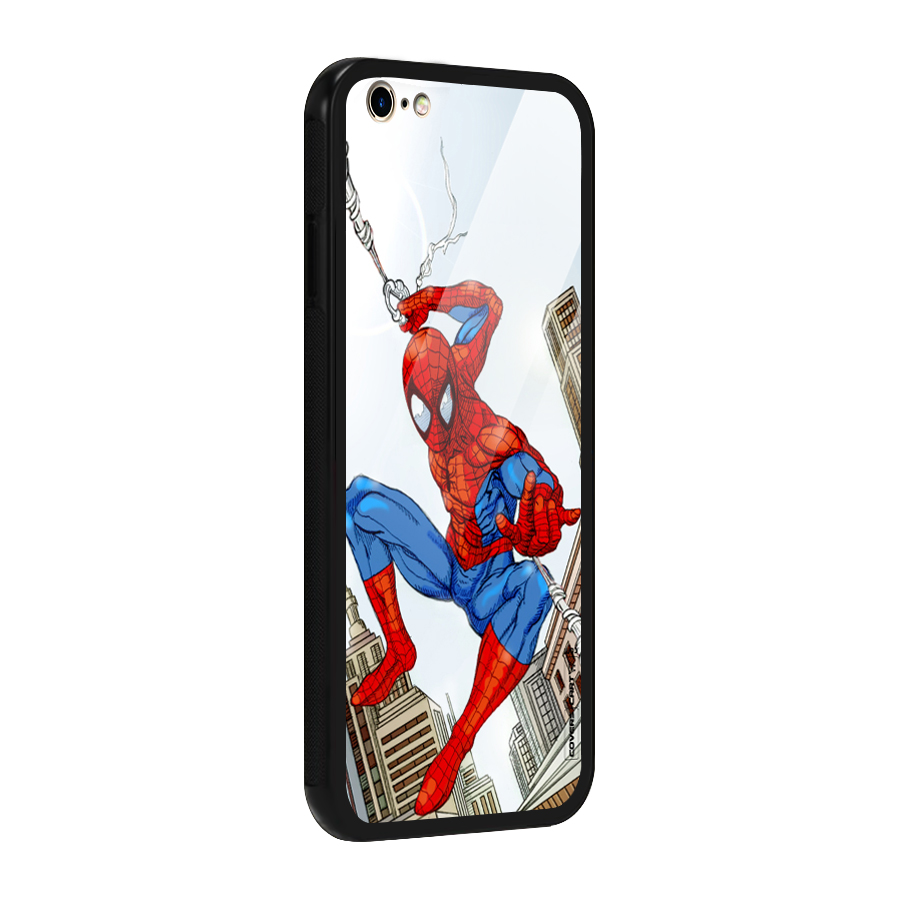 Comic Spider Man Glass Back Case for iPhone 6 Plus 6S Plus