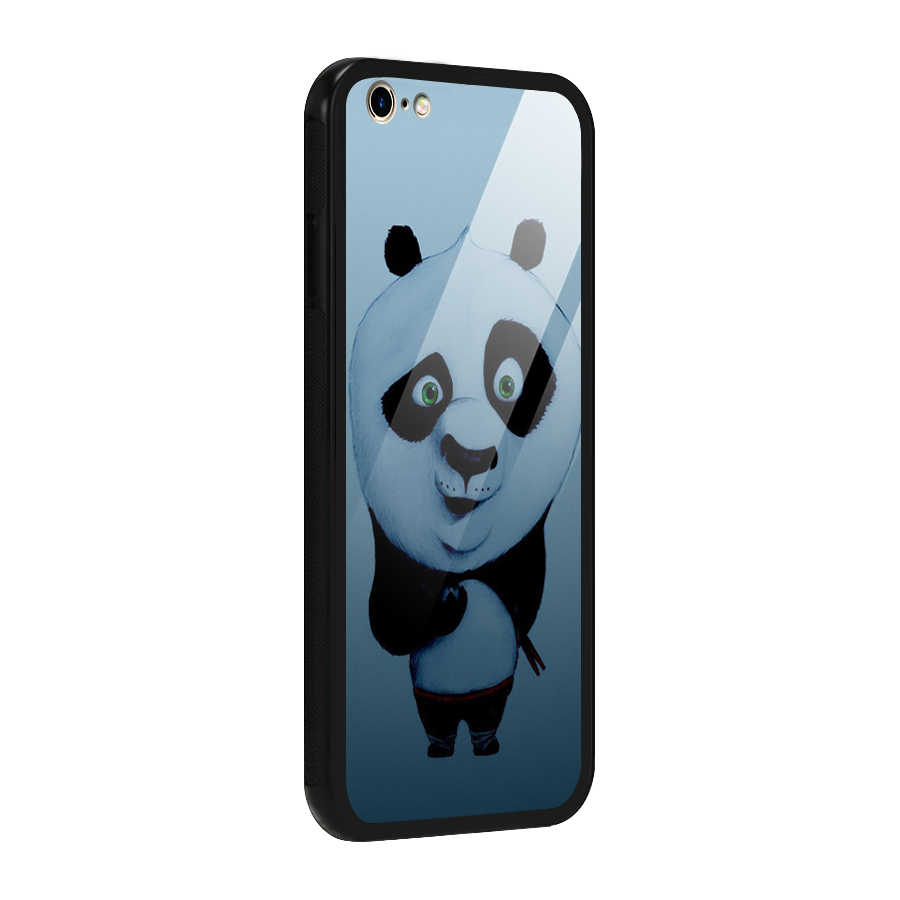 Confused Cute Panda Glass Back Case for iPhone 6 Plus 6S Plus