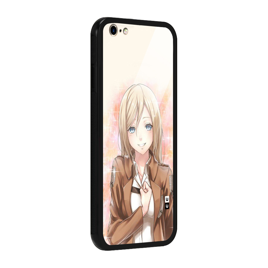 Cute Girl Art Glass Back Case for iPhone 6 Plus 6S Plus