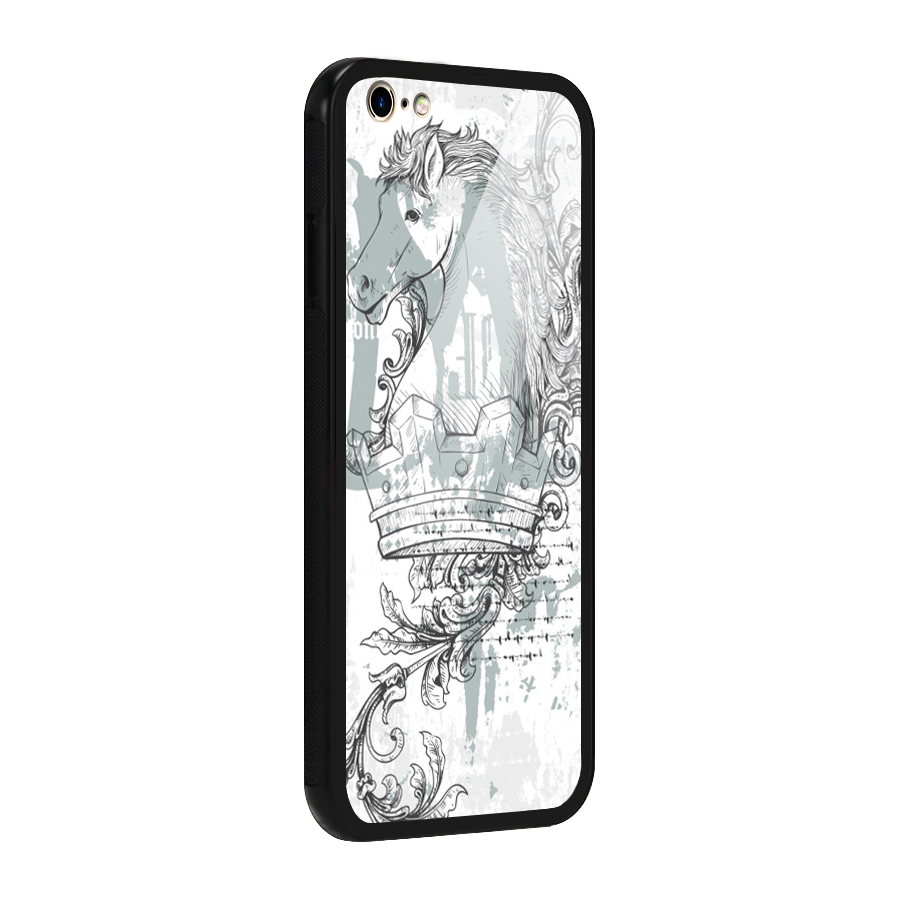 Designous-Vintage Glass Back Case for iPhone 6 Plus 6S Plus