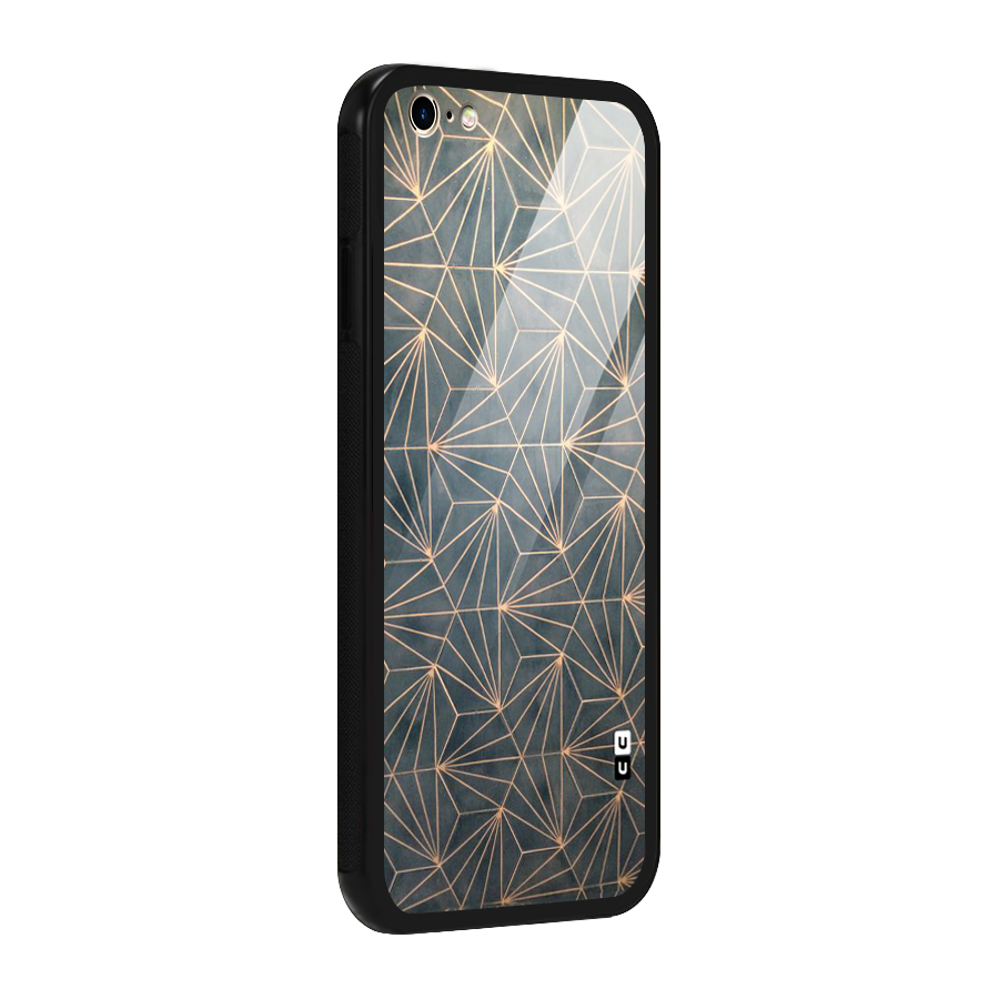 Dotted Lines Pattern Glass Back Case for iPhone 6 Plus 6S Plus