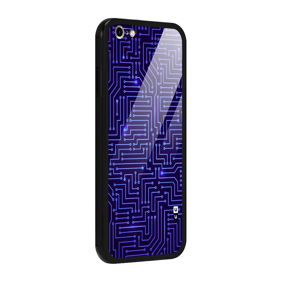 Dotting Lines Glass Back Case for iPhone 6 Plus 6S Plus