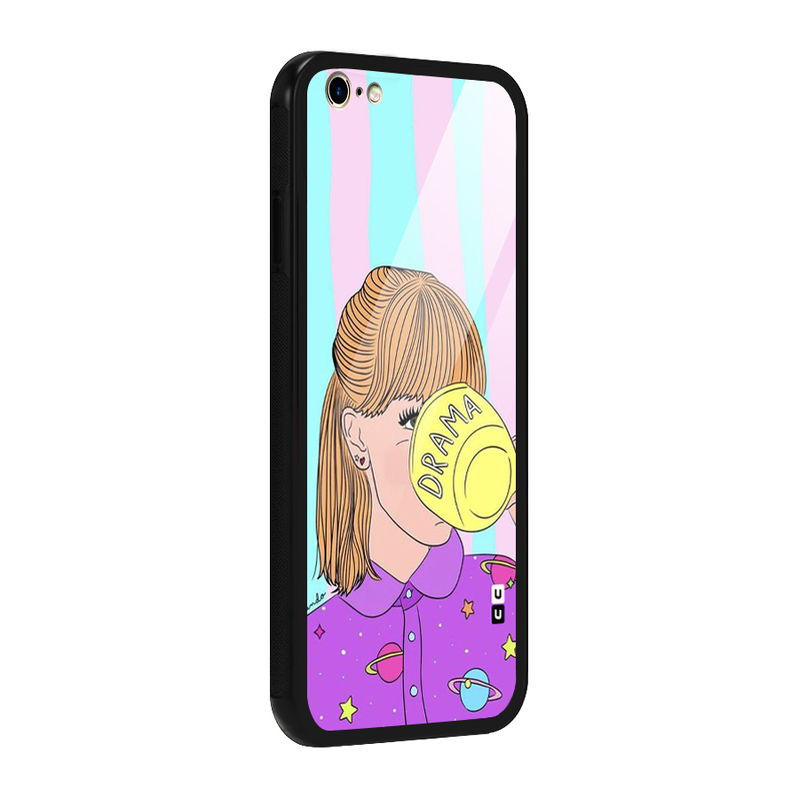 Drama Cup Glass Back Case for iPhone 6 Plus 6S Plus