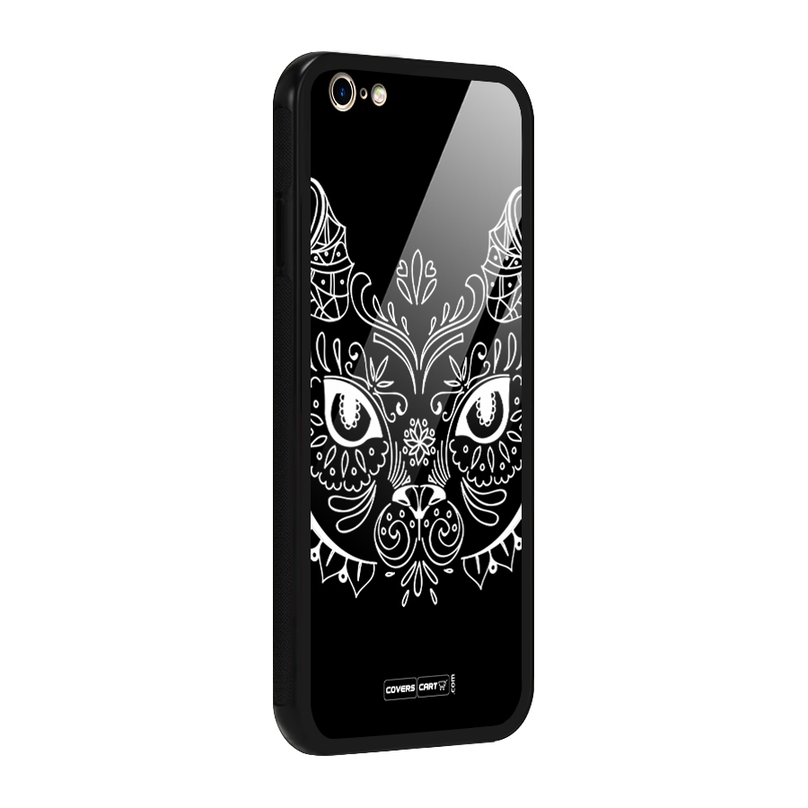 Ethnic Cat Design Glass Back Case for iPhone 6 Plus 6S Plus