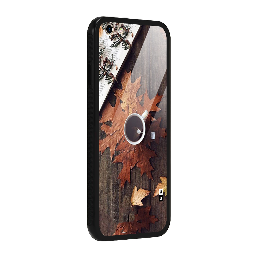 Fall Leaf Coffee Glass Back Case for iPhone 6 Plus 6S Plus