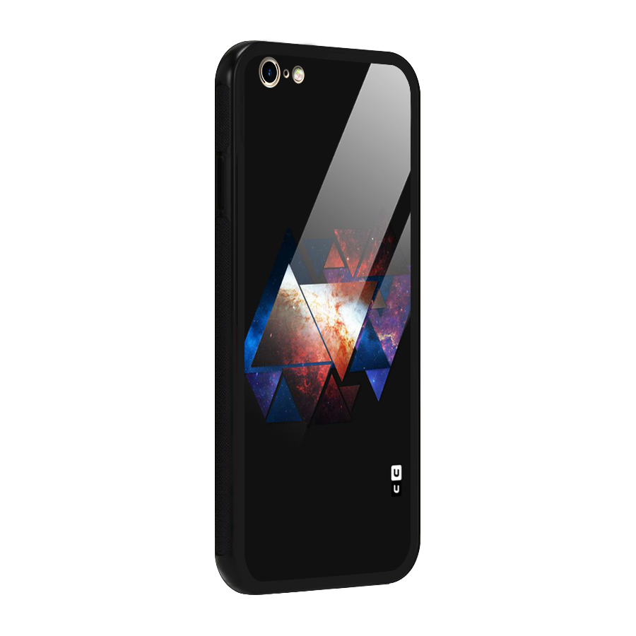 Fire Galaxy Triangles Glass Back Case for iPhone 6 Plus 6S Plus