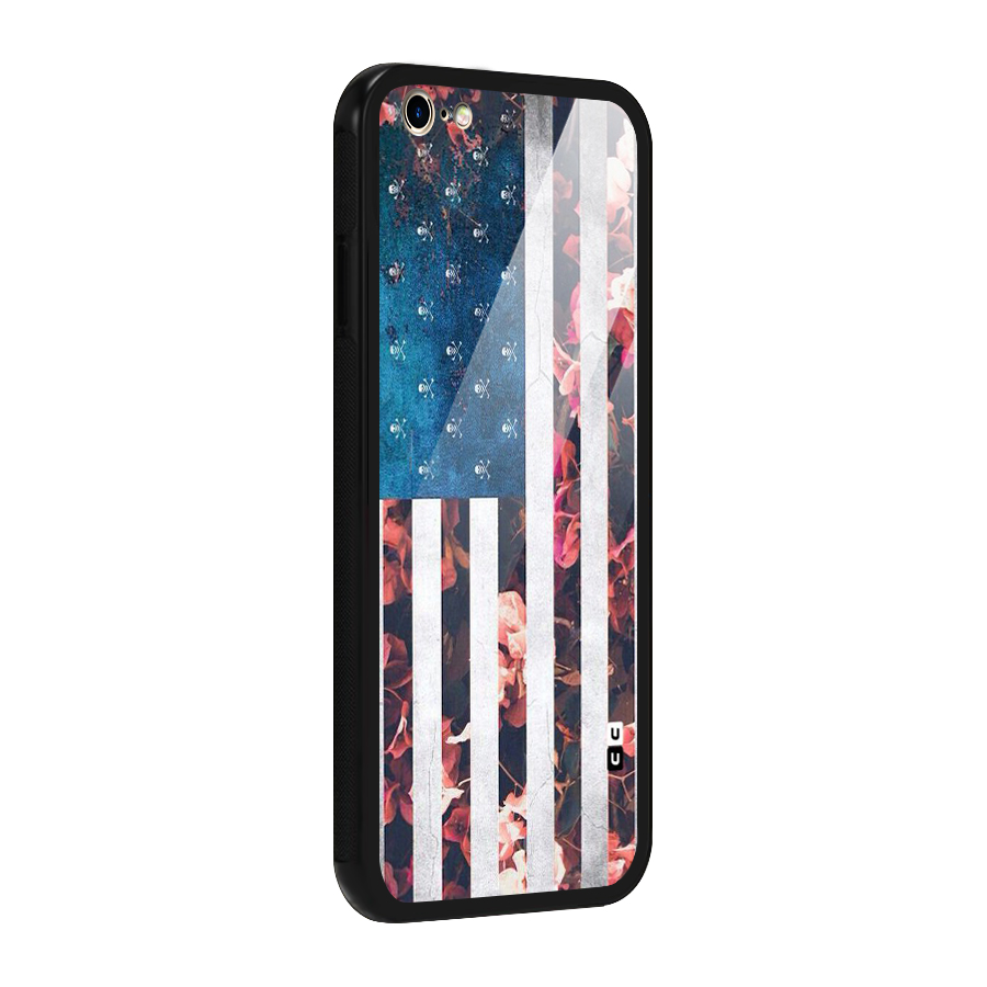 Flag Stripes Glass Back Case for iPhone 6 Plus 6S Plus