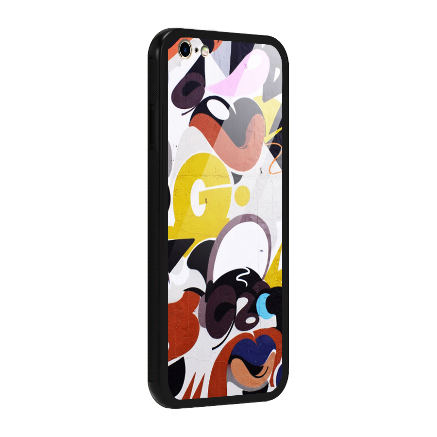 Graffiti Wall Glass Back Case for iPhone 6 Plus 6S Plus