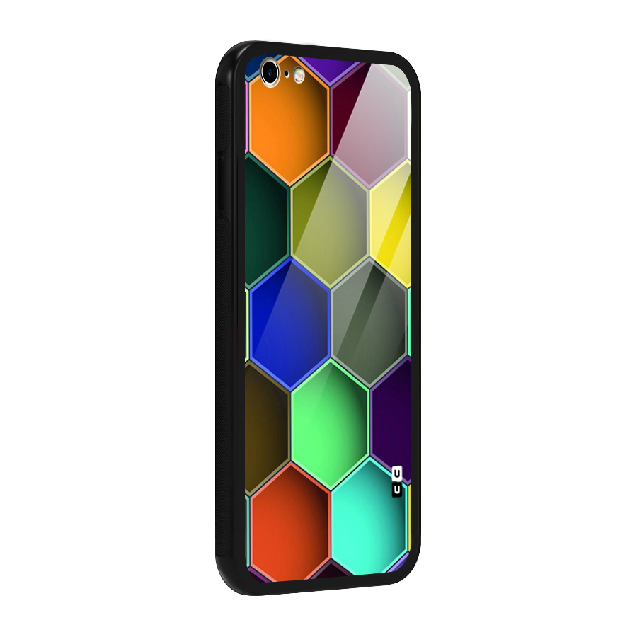 Hexagonal Palette Glass Back Case for iPhone 6 Plus 6S Plus