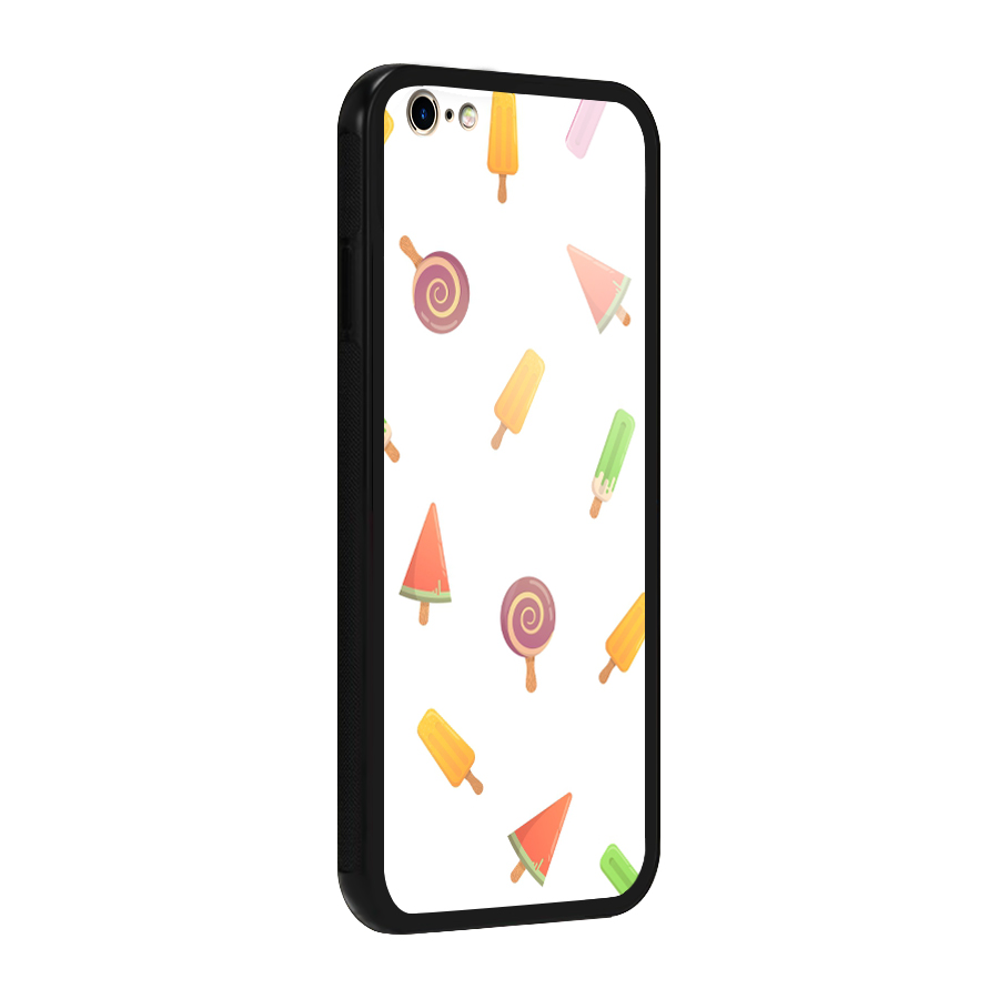 Ice Cream Colors Glass Back Case for iPhone 6 Plus 6S Plus