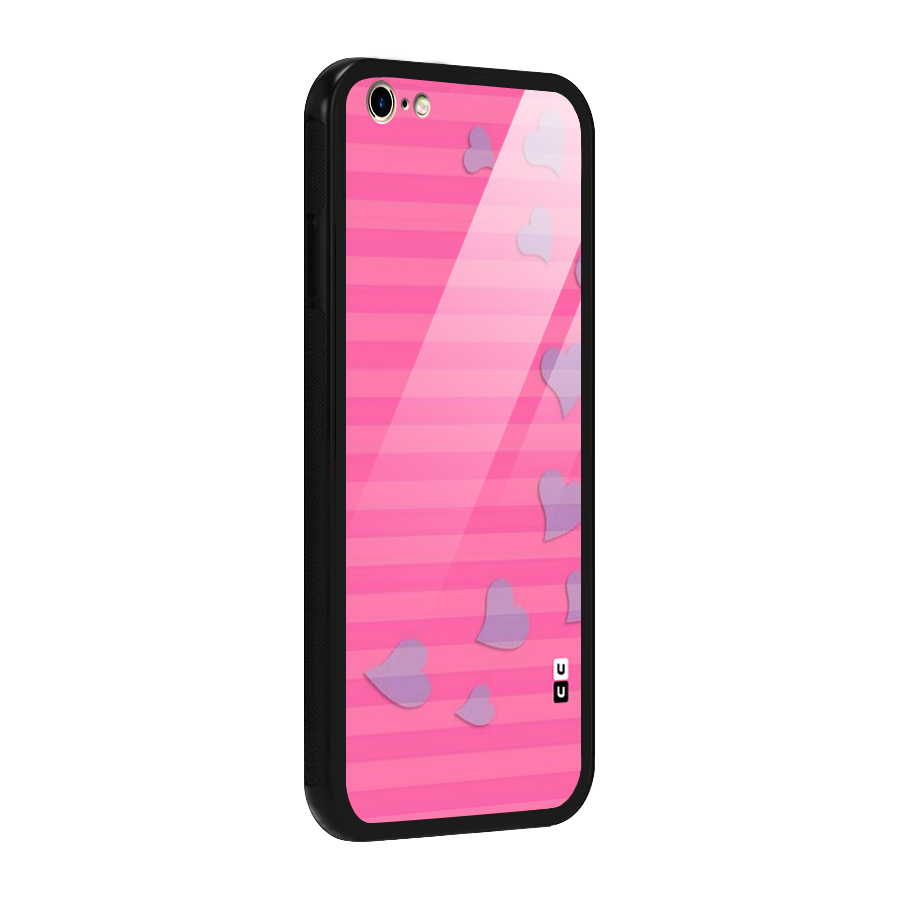 Light Heart Stripes Glass Back Case for iPhone 6 Plus 6S Plus