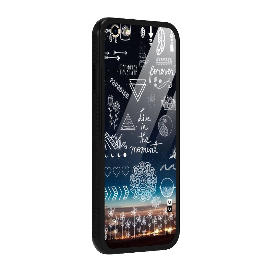 Live In The Moment Glass Back Case for iPhone 6 Plus 6S Plus