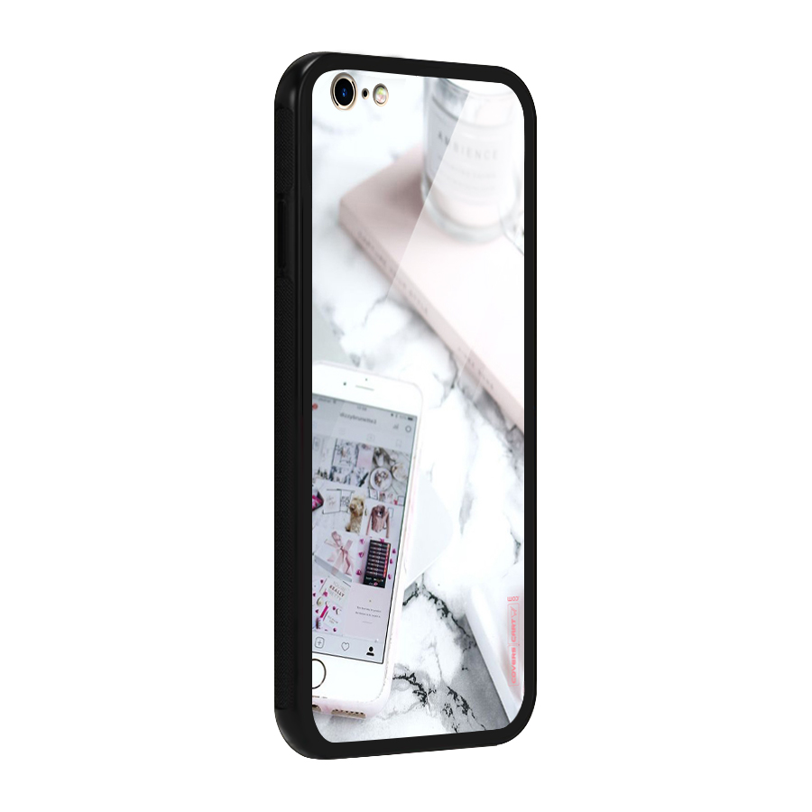 Make Up And Phone Glass Back Case for iPhone 6 Plus 6S Plus