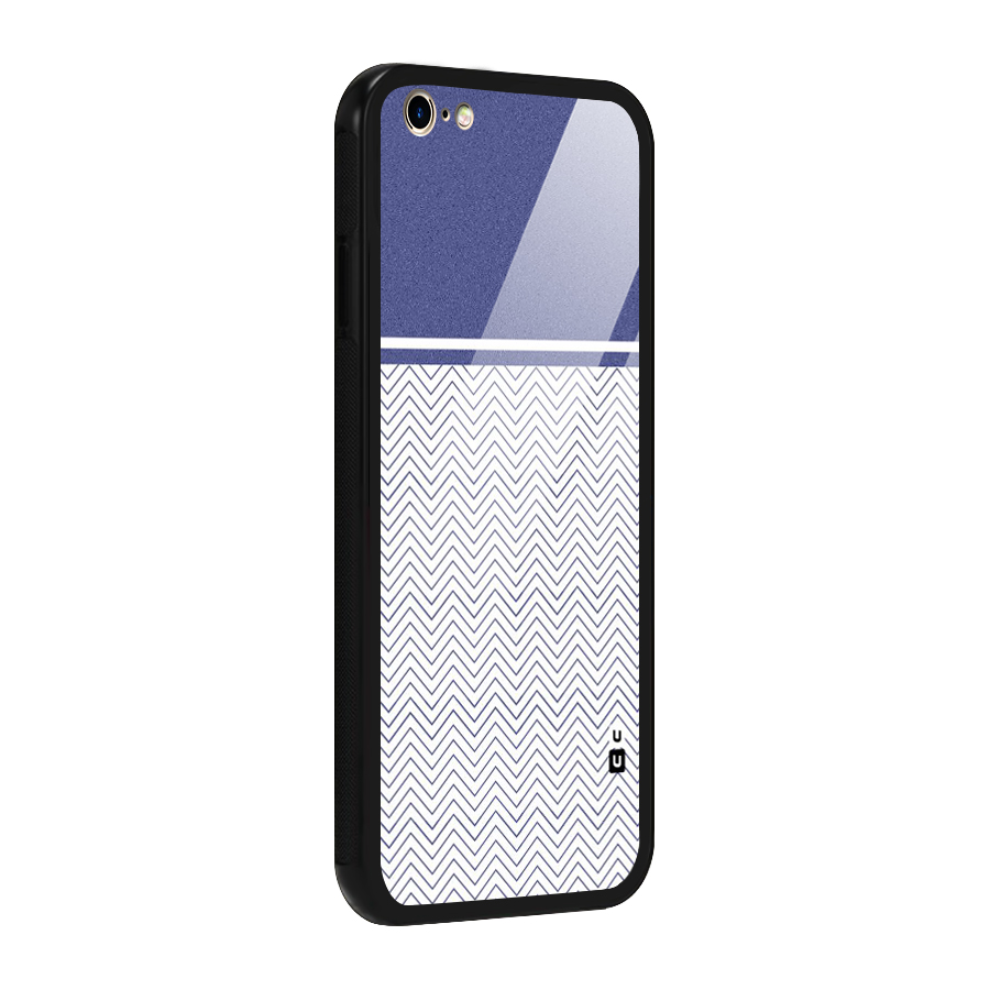 Melange Striped Pattern Glass Back Case for iPhone 6 Plus 6S Plus