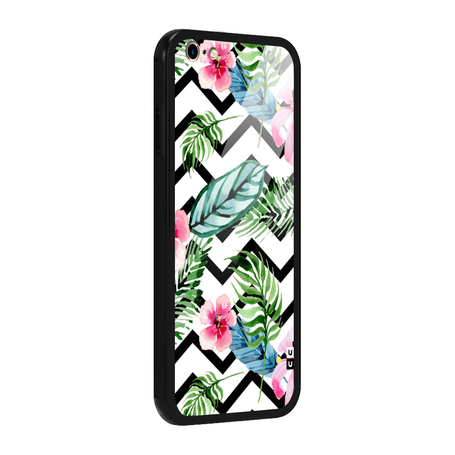 Modern Flowers Glass Back Case for iPhone 6 Plus 6S Plus