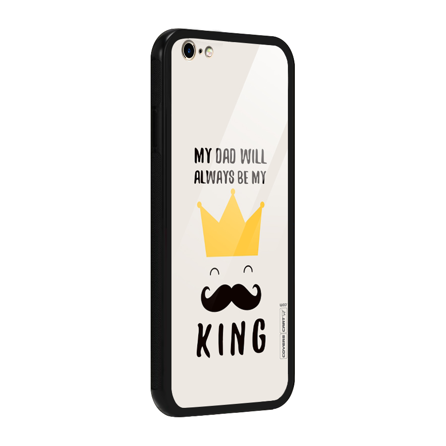 My King Dad Glass Back Case for iPhone 6 Plus 6S Plus