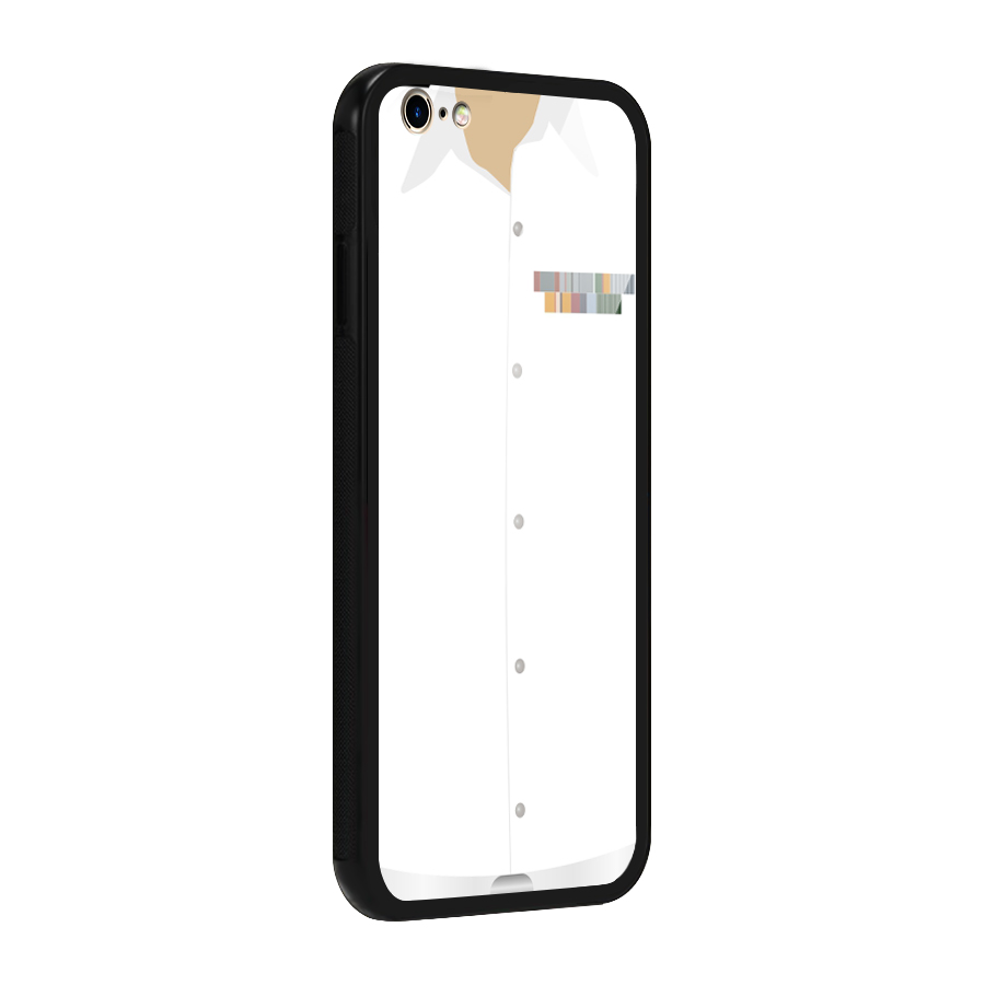 Navy Uniform Glass Back Case for iPhone 6 Plus 6S Plus