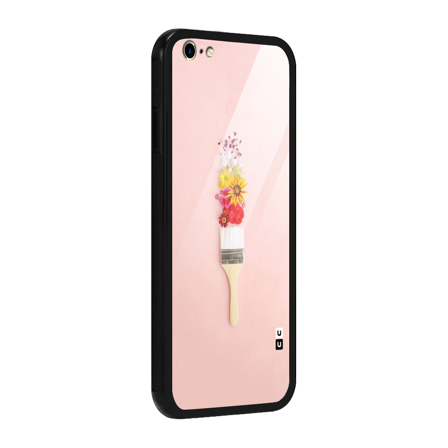 Painted Flowers Glass Back Case for iPhone 6 Plus 6S Plus