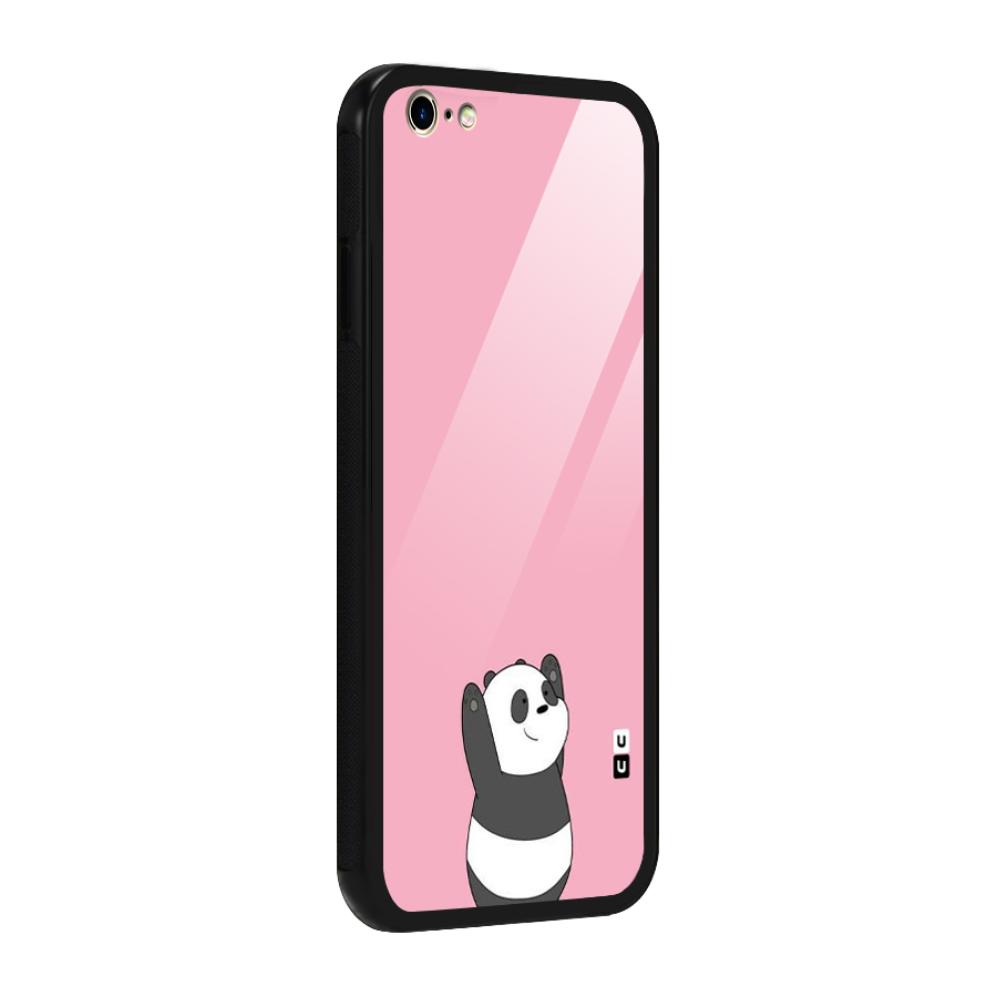 Panda Handsup Glass Back Case for iPhone 6 Plus 6S Plus