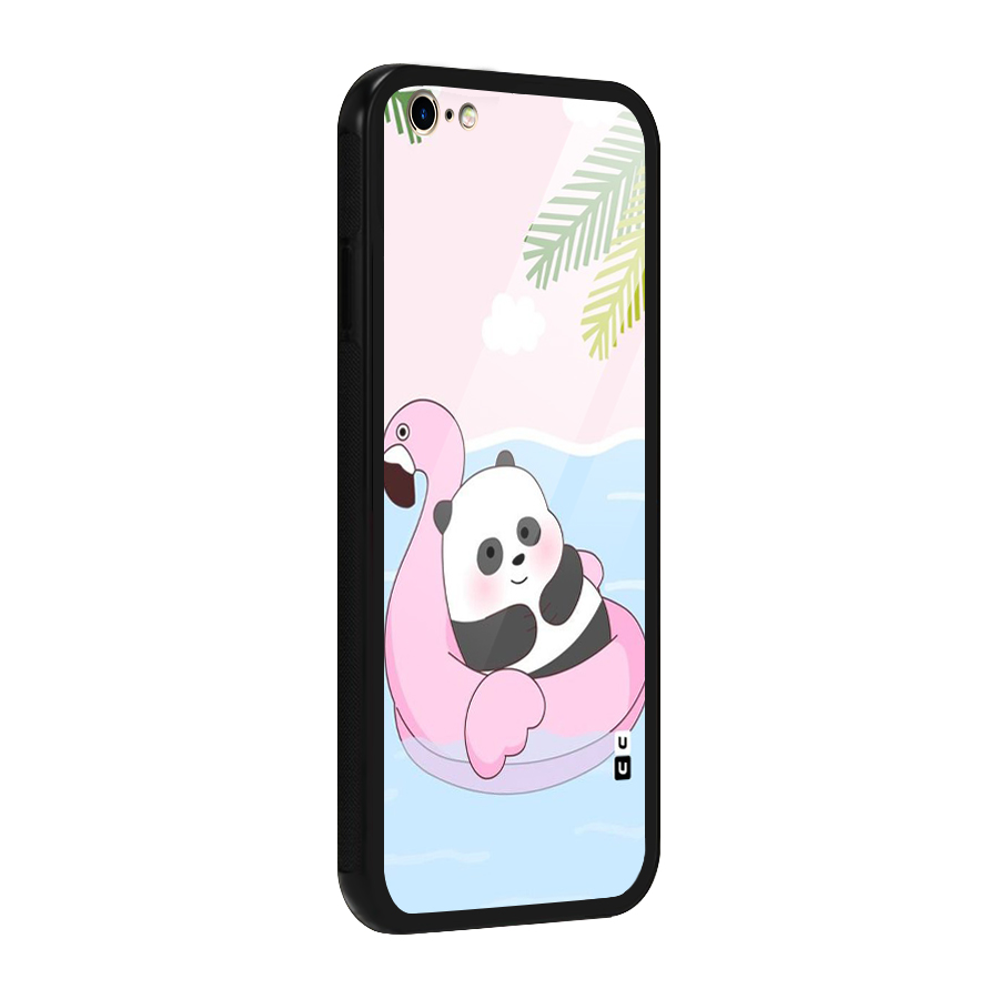 Panda Swim Glass Back Case for iPhone 6 Plus 6S Plus