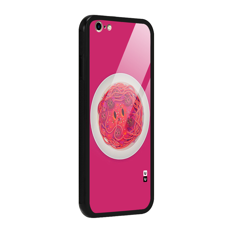 Pasta Cute Glass Back Case for iPhone 6 Plus 6S Plus