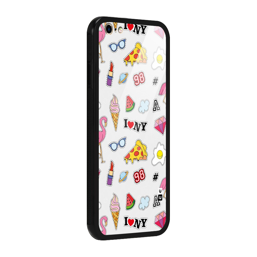 Personnel Quirk Glass Back Case for iPhone 6 Plus 6S Plus