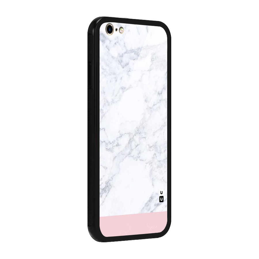 Pink White Merge Marble Glass Back Case for iPhone 6 Plus 6S Plus