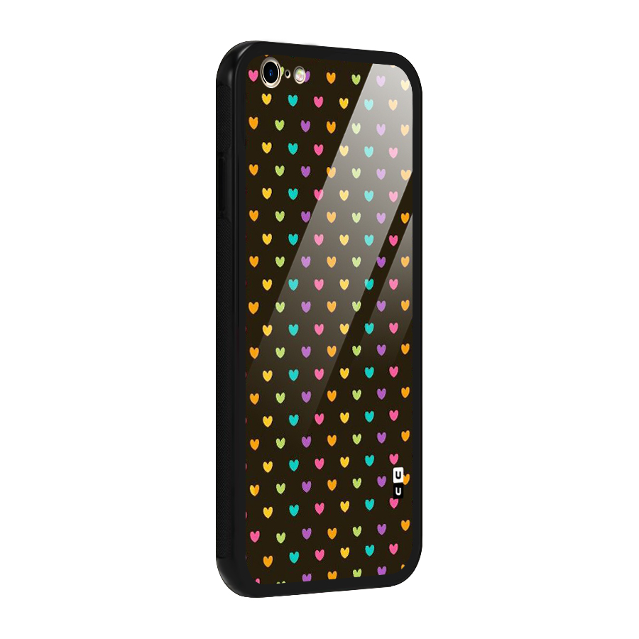 Rainbow Hearts Glass Back Case for iPhone 6 Plus 6S Plus