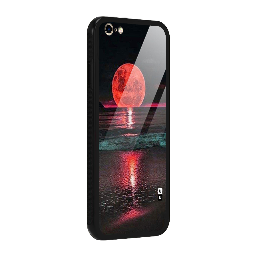 Red Sun Ocean Glass Back Case for iPhone 6 Plus 6S Plus