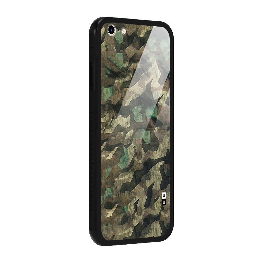 Rugged Army Glass Back Case for iPhone 6 Plus 6S Plus