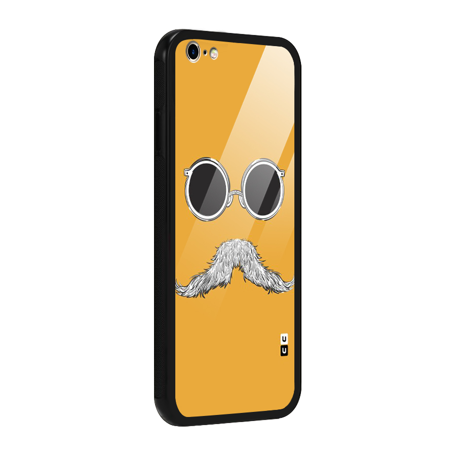 Sassy Mustache Glass Back Case for iPhone 6 Plus 6S Plus
